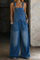Phoebe - Elasticated-Waist Denim Dungarees
