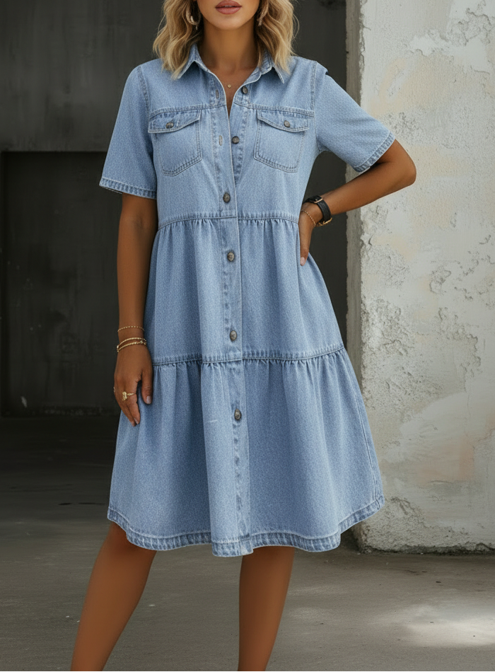 Sienna - Smart Casual Denim Dress