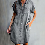 Clara - Button-Up Shirt Dress