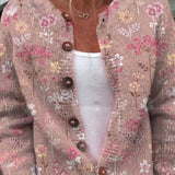 Xenia | Cardigan with Colourful Floral Print