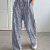 Hollis – Wide-Leg Striped Trousers