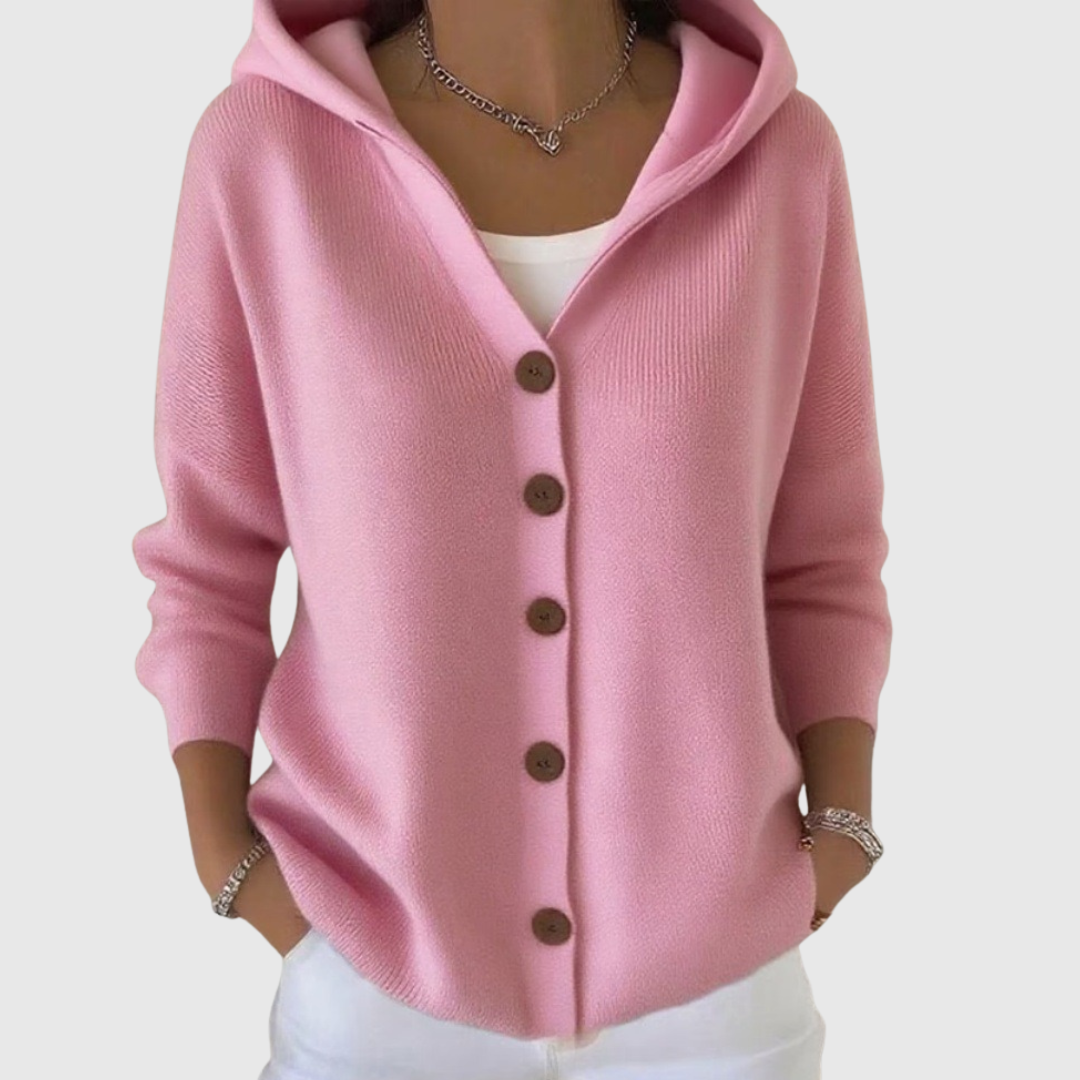 Hermione | Blush Hooded Cardigan