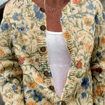 Yolande | Cream Cardigan with Floral Print