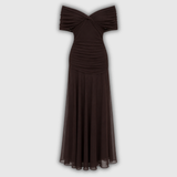 Florendra | Long Floral V Neck Dress