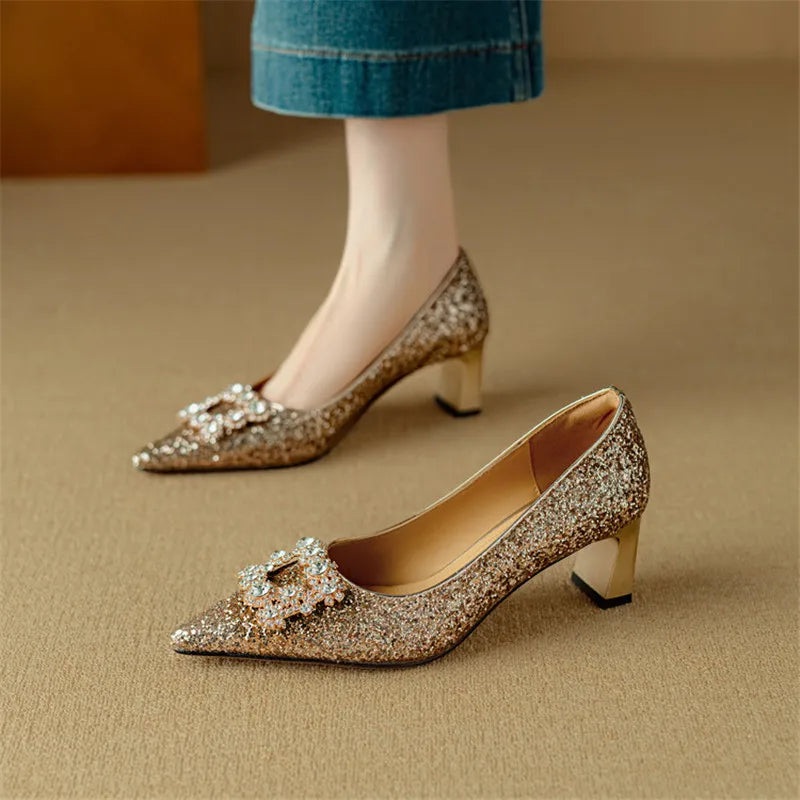 Orla | Glitter Court Shoes