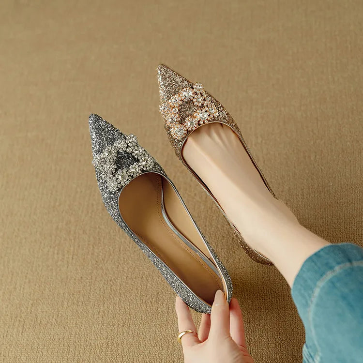 Orla | Glitter Court Shoes