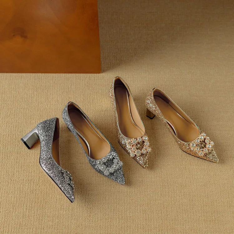 Orla | Glitter Court Shoes