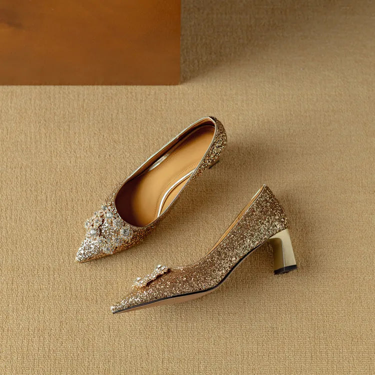 Orla | Glitter Court Shoes
