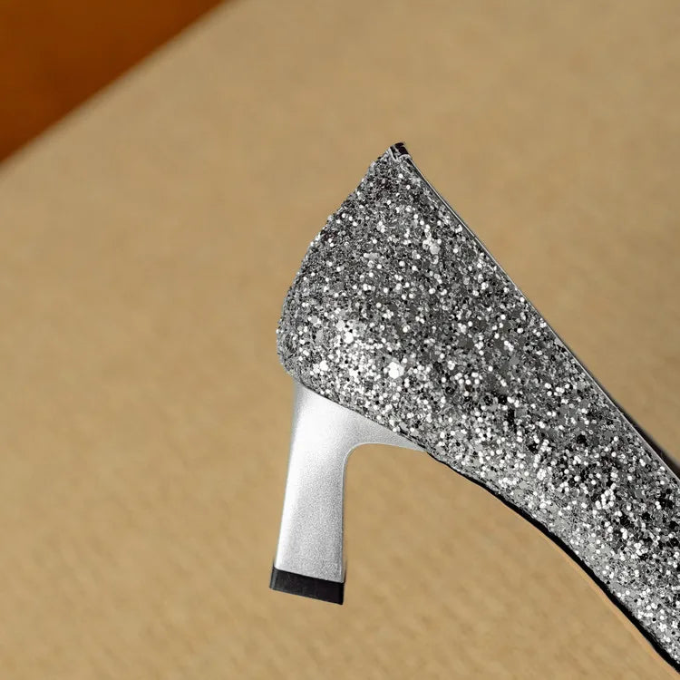 Orla | Glitter Court Shoes