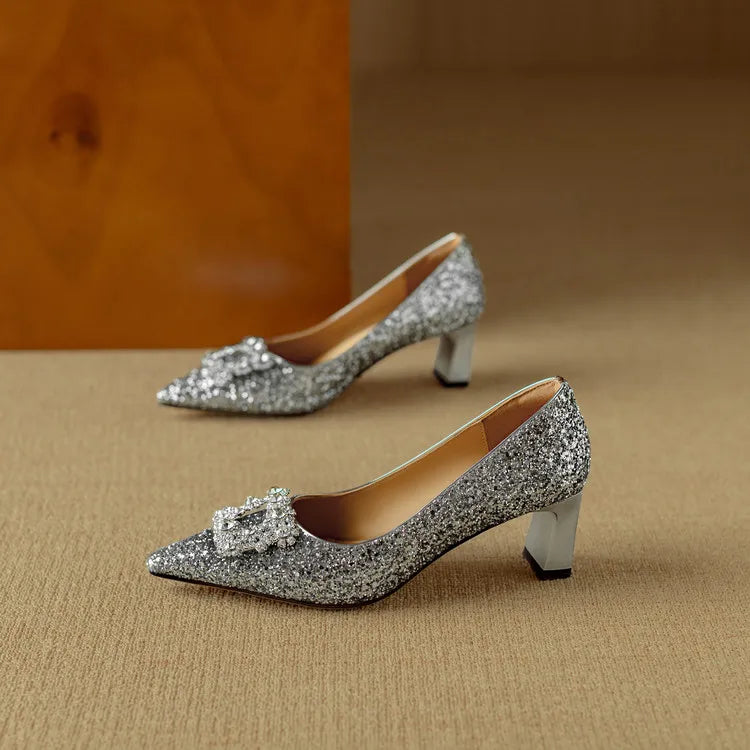 Orla | Glitter Court Shoes