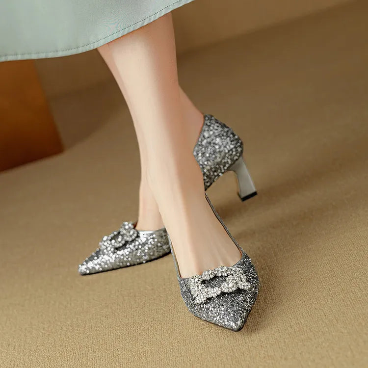 Orla | Glitter Court Shoes
