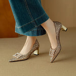 Orla | Glitter Court Shoes
