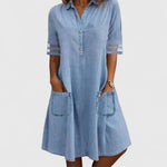 Imogen - Figure-Flattering Denim Dress