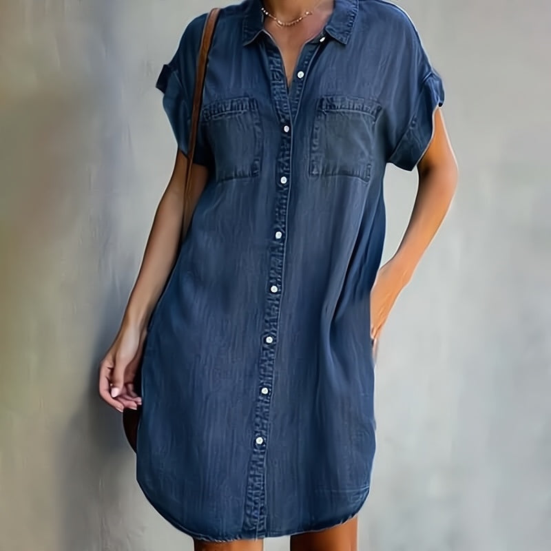 Clara - Button-Up Shirt Dress