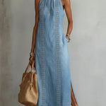 Tilly - Retro Lace Denim Dress