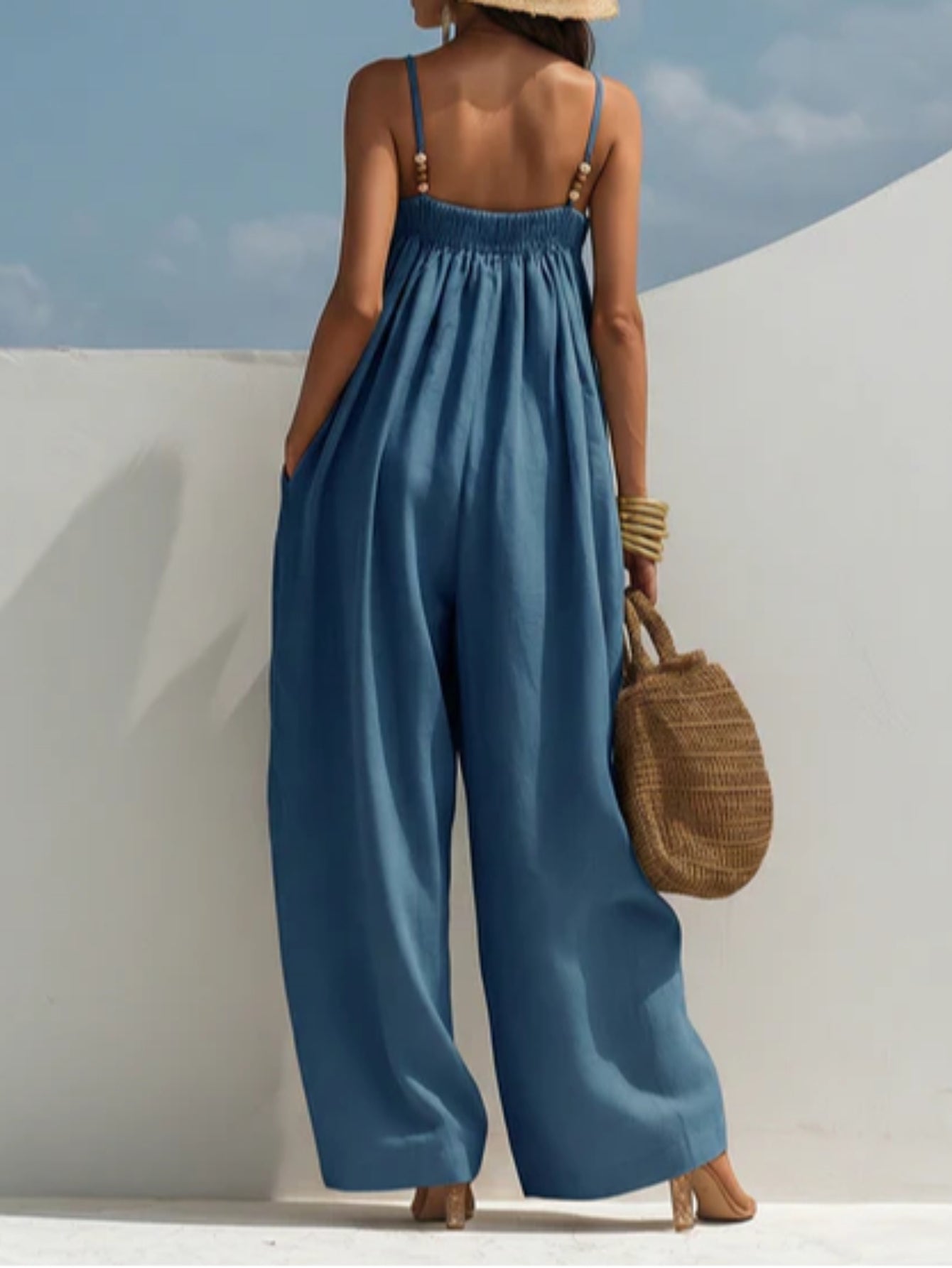 Molly - Wide-Leg Denim Jumpsuit