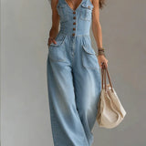 Megan - Casual Denim Dungarees