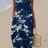 Tess – Elegant Midi Dress with Floral Pattern