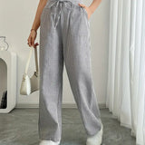 Alina™ | Elegant Striped Trousers with Pockets
