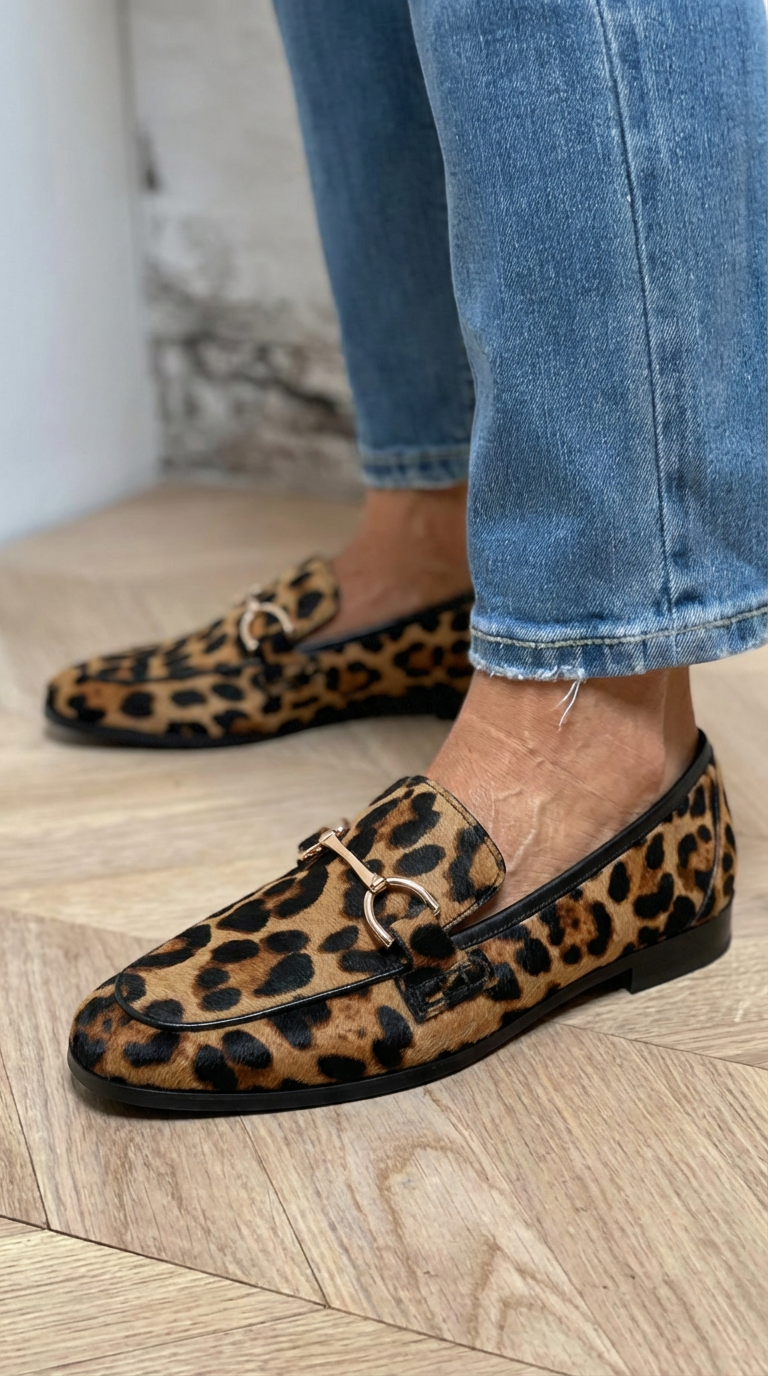 Lacey | Leopard Print Loafers