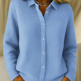 Caitlin | Textured Knit Button Cardigan