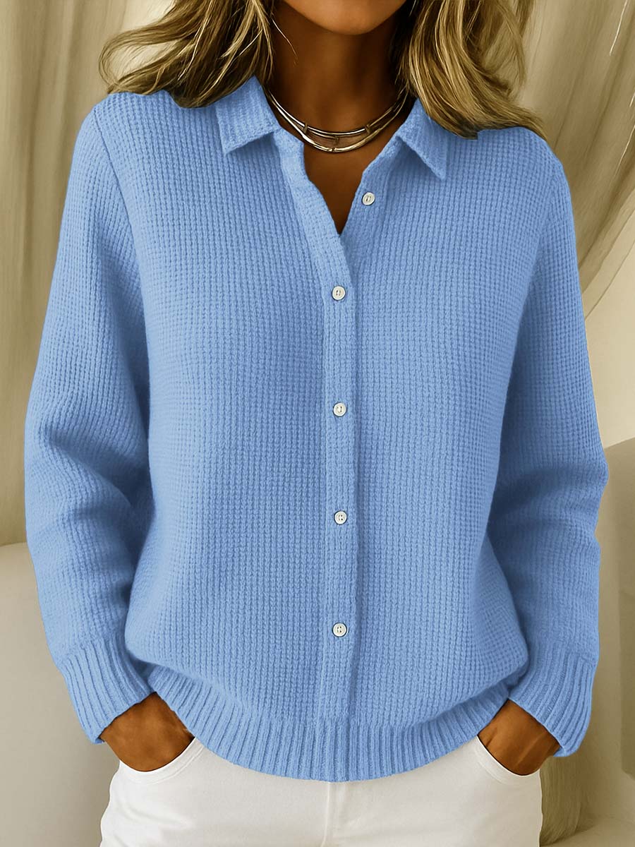 Katrina | Textured Knitted Button Cardigan
