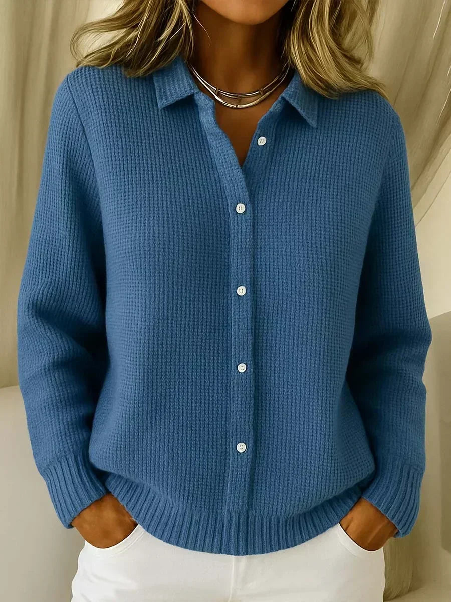 Katrina | Textured Knitted Button Cardigan