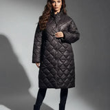 Premium Padded Coat with Leopard-Print Lining