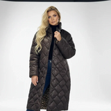 Premium Padded Coat with Leopard-Print Lining