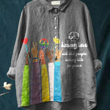 Paula | Women's Bohemian Peace Print Blouse