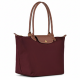 Large Packable Tote Bag, Burgundy
