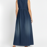 Erin - Vintage Denim Maxi Dress
