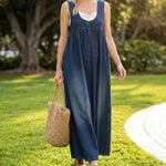 Erin - Vintage Denim Maxi Dress