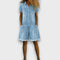 Georgina - Vintage Cotton Denim-Look Short Jumpsuit