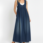 Erin - Vintage Denim Maxi Dress