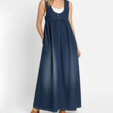 Erin - Vintage Denim Maxi Dress