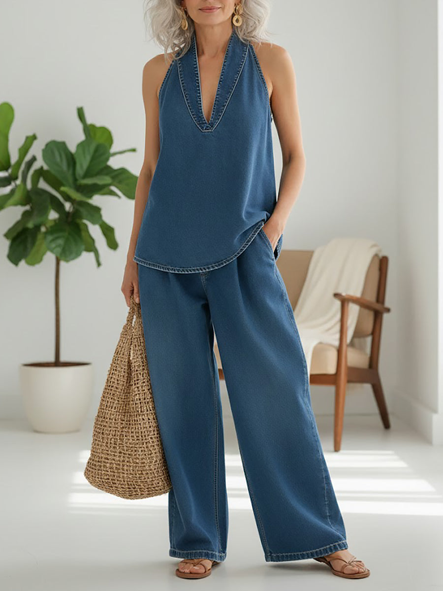 Sienna - Two-Piece Denim Set