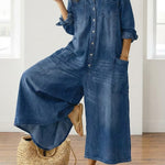Lily - Cotton Denim Jumpsuit