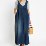 Erin - Vintage Denim Maxi Dress