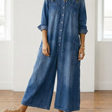 Lily - Cotton Denim Jumpsuit