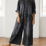 Lily - Cotton Denim Jumpsuit