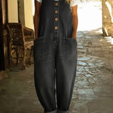 Zoe - Vintage-Wash Denim Jumpsuit