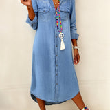 Pippa - Smart Casual Denim Shirt Dress