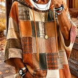 Indigo™ - Chestnut Patchwork Hoodie