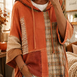 Marigold™ - Cinnamon Patchwork Hoodie