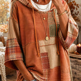 Saffron™ - Clay Patchwork Hoodie