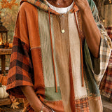 Cassia™ - Buffalo Check Patchwork Hoodie
