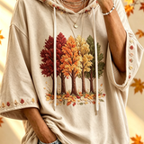 Autumn™ - Embroidered Autumn Trees Hoodie