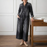 Lily - Cotton Denim Jumpsuit